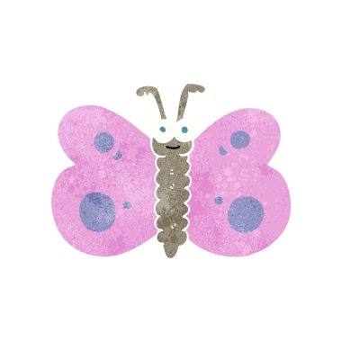 Retro karikatür kelebek