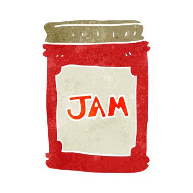 Retro karikatür reçel kavanoz