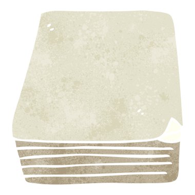 kağıt yığınını Retro çizgi film