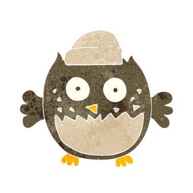 Retro karikatür baykuş