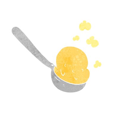 Retro karikatür Kepçe dondurma