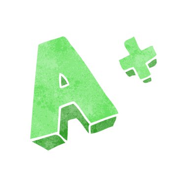 Retro karikatür bir sınıf simgesi