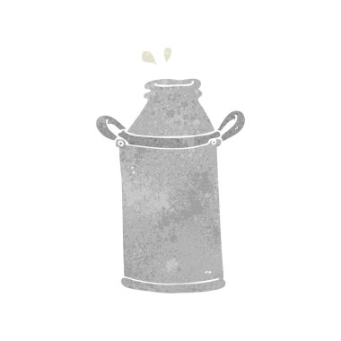 Retro karikatür süt varil