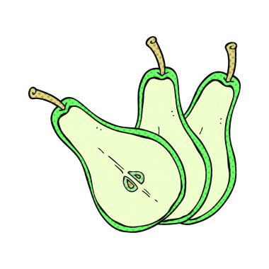 çizgi roman tarzı dilimlenmiş karikatür armut