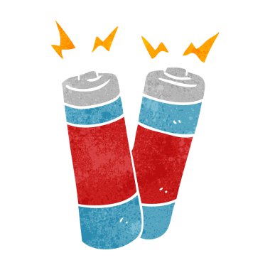 Retro karikatür piller