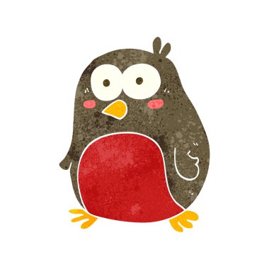 Retro karikatür robin