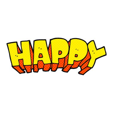 çizgi film kelime mutlu