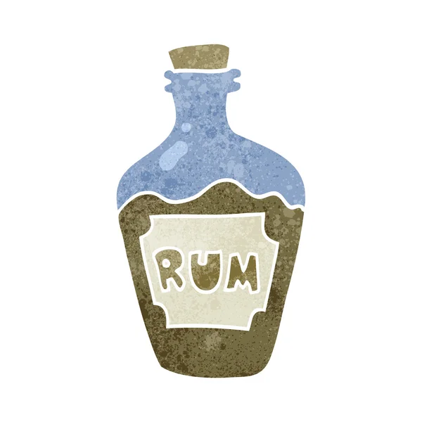 Retro cartoon rum bottle — Stock Vector