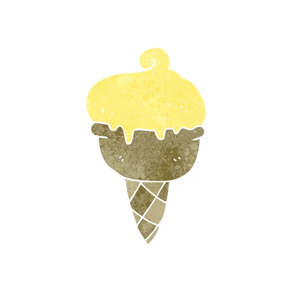 Crème glacée rétro dessin animé — Image vectorielle