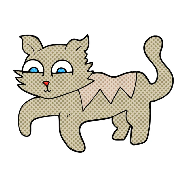 Comic book styl Kreslená kočka — Stockový vektor