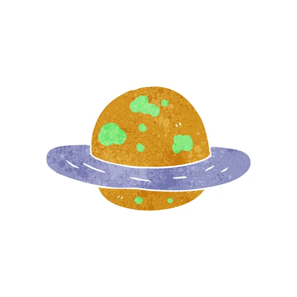 Retro kreslený planeta — Stockový vektor
