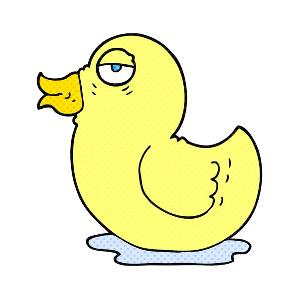 Canard en caoutchouc dessin animé — Image vectorielle