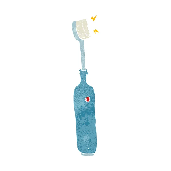 Retro karikatür elektrikli diş fırçası — Stok Vektör