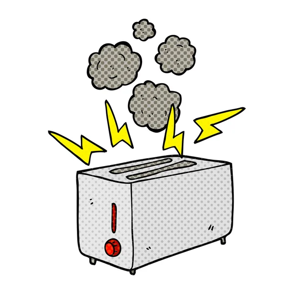 卡通故障烤面包机 — 图库矢量图片