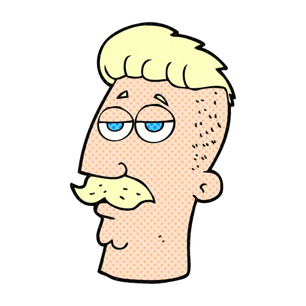 Cartoon man met hipster haar knippen — Stockvector