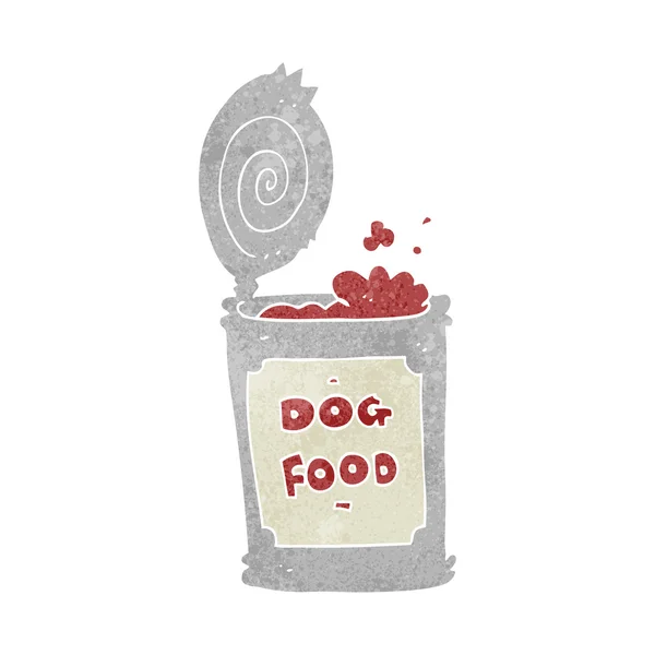 Alimento retro para perros de dibujos animados — Vector de stock