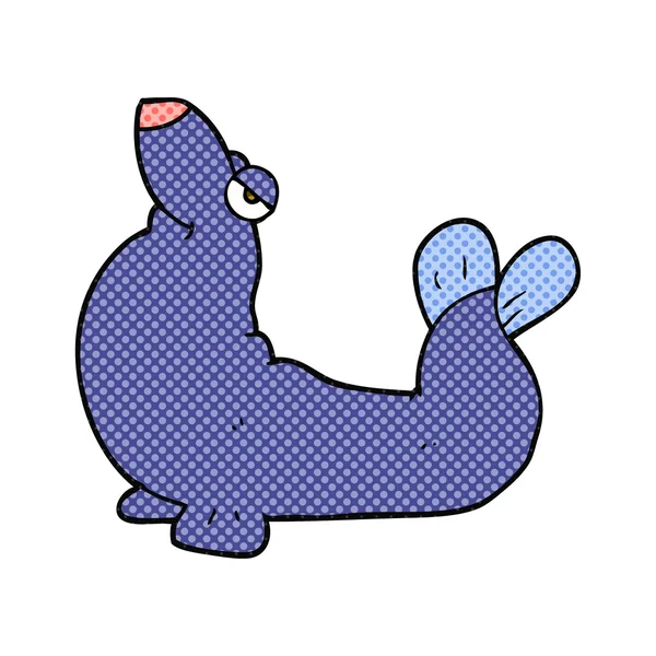 Карикатурный гордый тюлень — стоковый вектор
