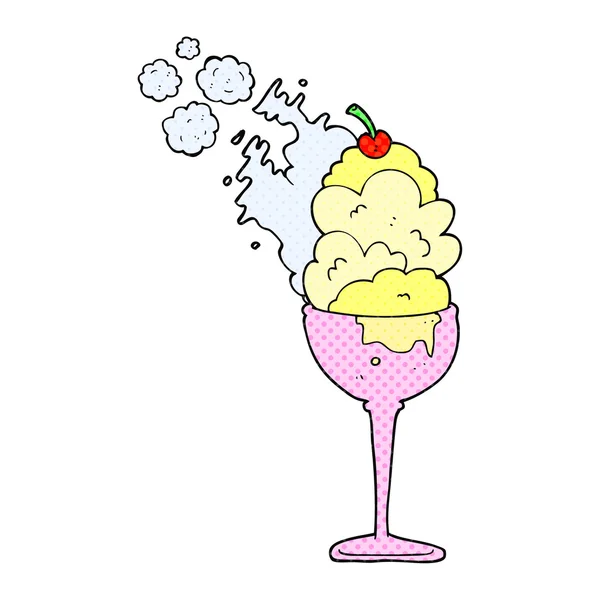 Komiks kreslený studená zmrzlina — Stockový vektor