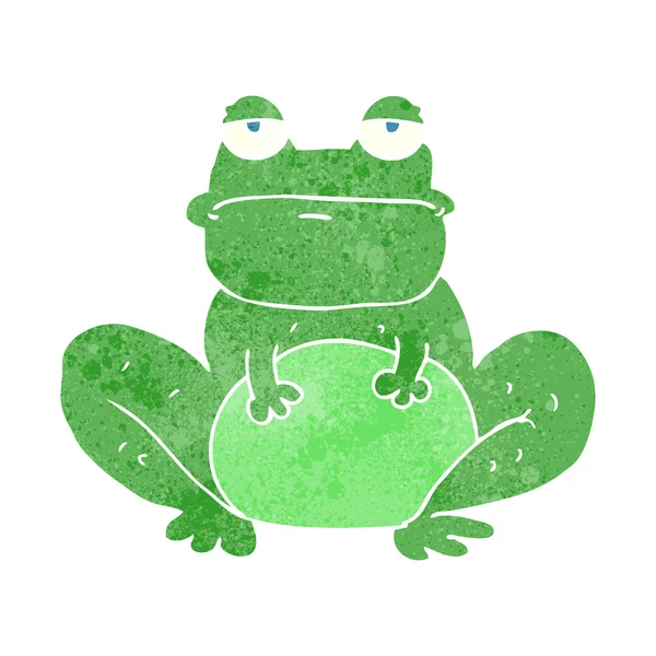 Retro cartoon frog — Stock Vector