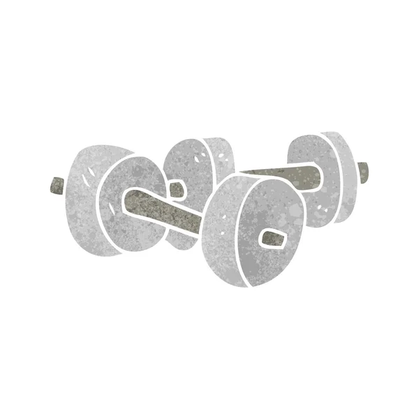 Retro cartoon dumbbells — Stock Vector