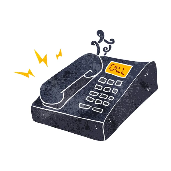 Retro desenhos animados telefone do escritório — Vetor de Stock