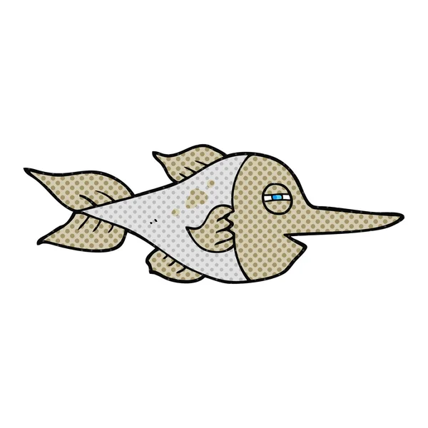 Comic book style cartoon swordfish — стоковый вектор