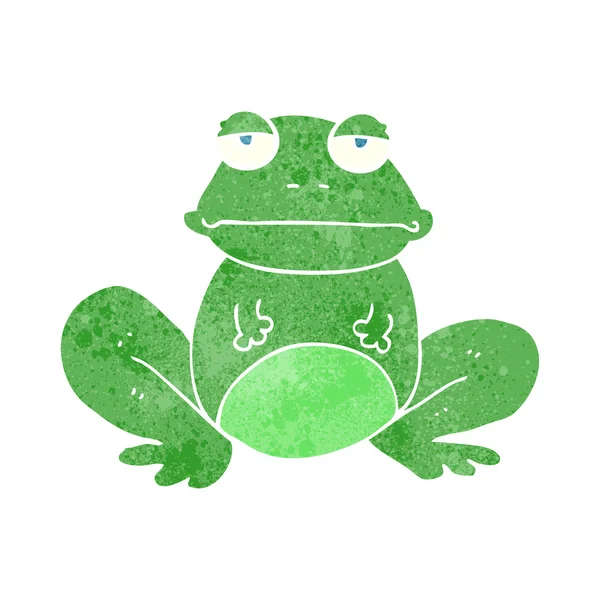 Grenouille dessin animé rétro — Image vectorielle