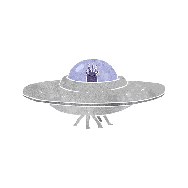 retro cartoon flying saucer