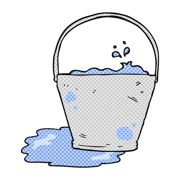 Seau de dessin animé d'eau — Image vectorielle