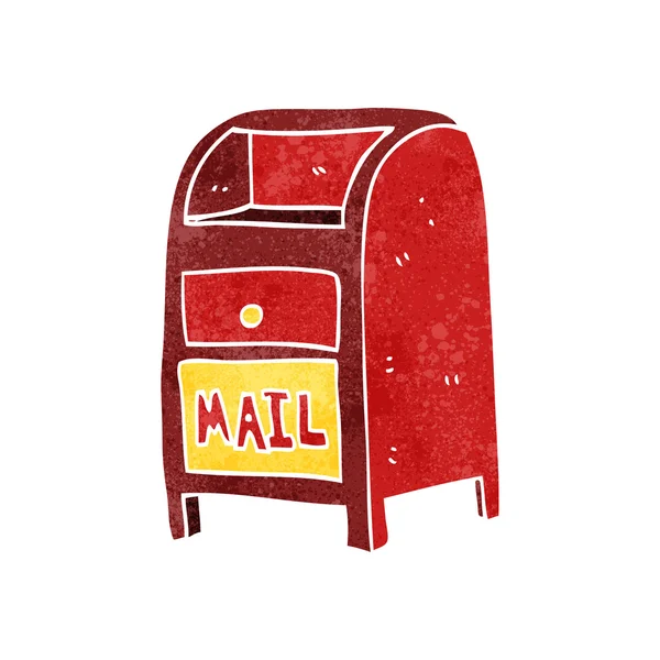 Retro cartoon mail box — Stock Vector