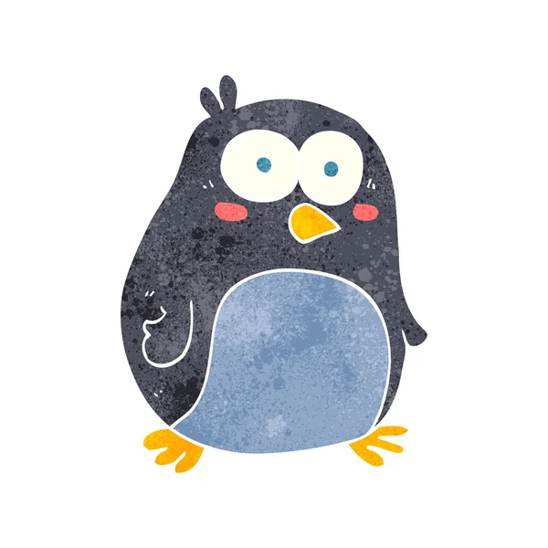 Ретро-мультяшный пингвин — стоковый вектор