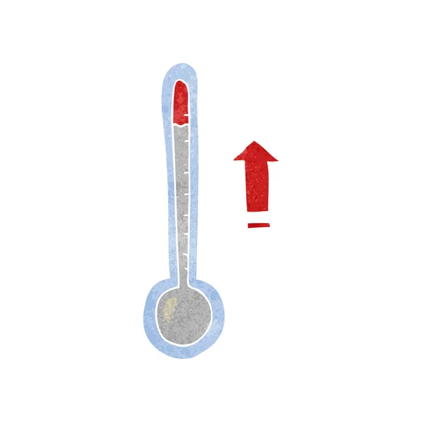 Retro cartone animato temperatura crescente — Vettoriale Stock