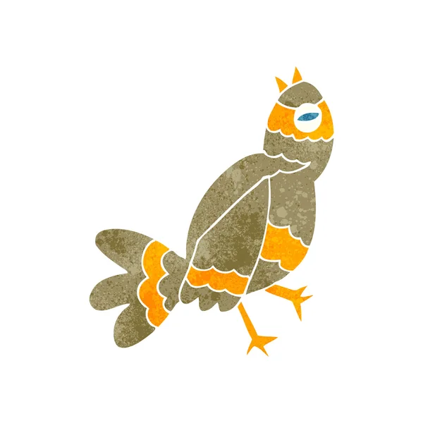Ретро-мультфільм птах — стоковий вектор