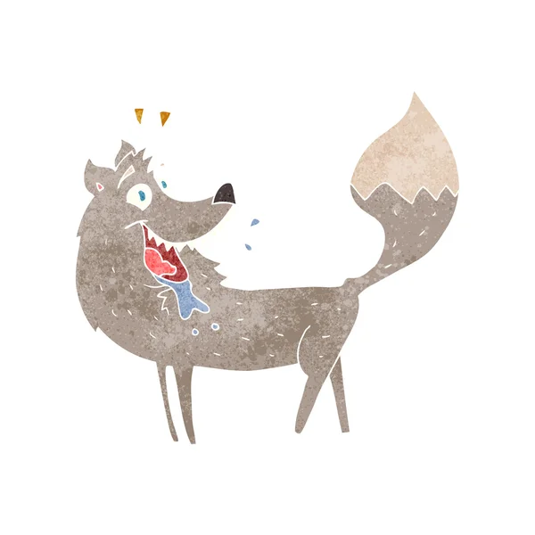 レトロ漫画のオオカミ — ストックベクタ