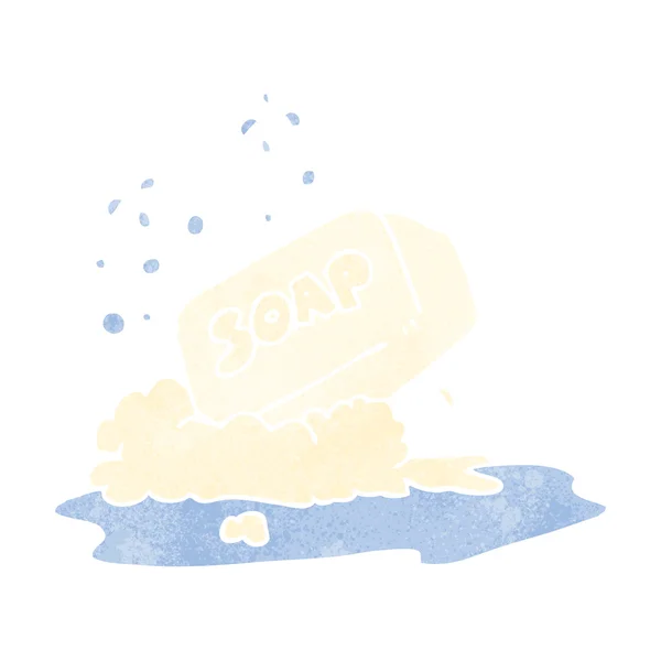 复古卡通栏的肥皂 — 图库矢量图片