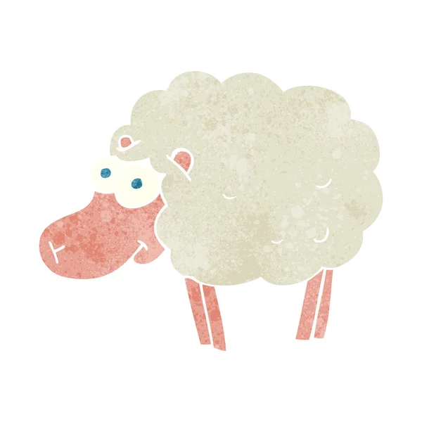 Funny retro cartoon sheep — Stock Vector