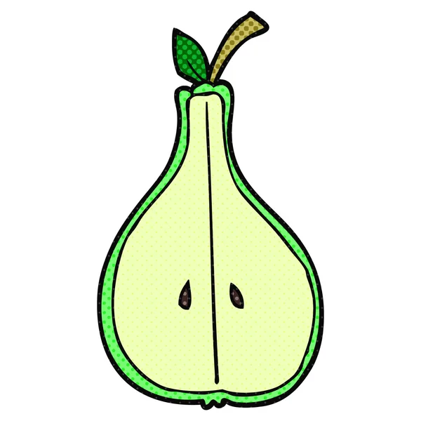 Cartoon half pear — Stock Vector