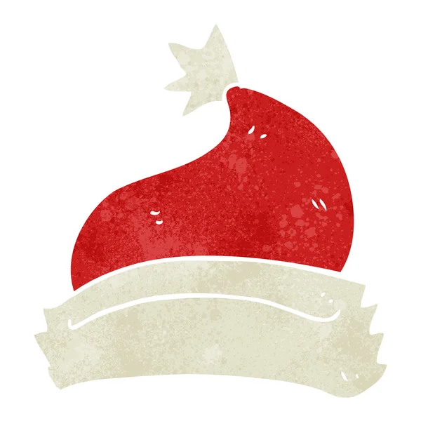 Retro cartoon christmas hat — Stock Vector