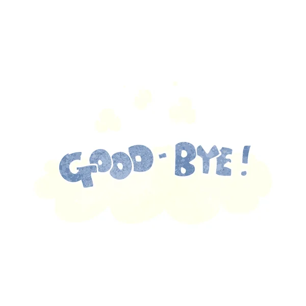 Retro cartoon good-bye symbool — Stockvector