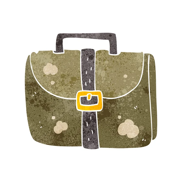 Retro cartoon old work bag — Stock Vector