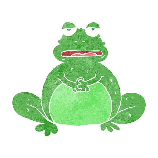 Grenouille dessin animé rétro — Image vectorielle