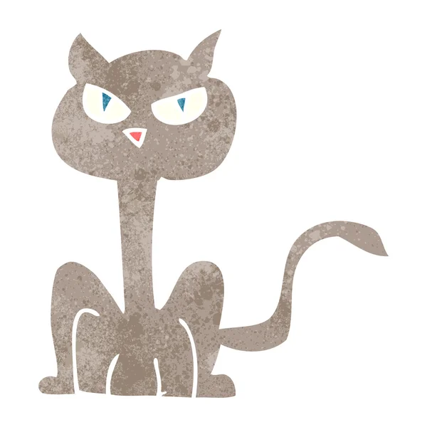 Retro cartoon angry cat — Stock Vector