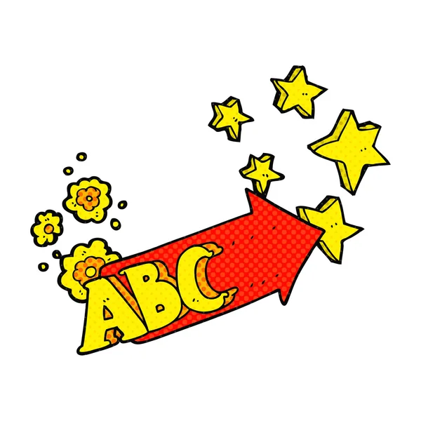 Comic book stijl cartoon Abc symbool — Stockvector