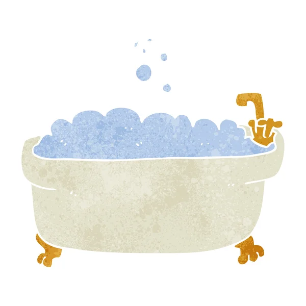 Retro cartoon bathtub — Stock Vector