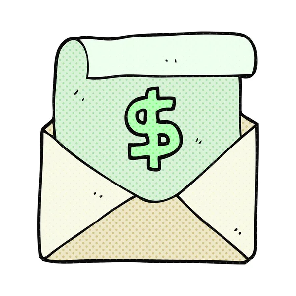 Cartoon betalning brev — Stock vektor