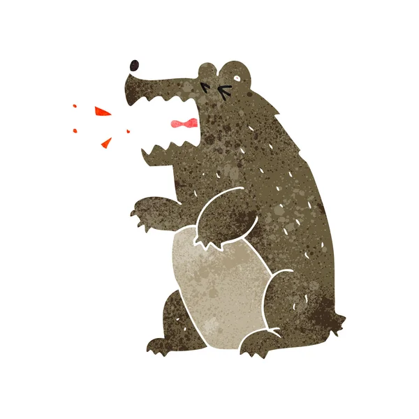 レトロな漫画のクマ — ストックベクタ