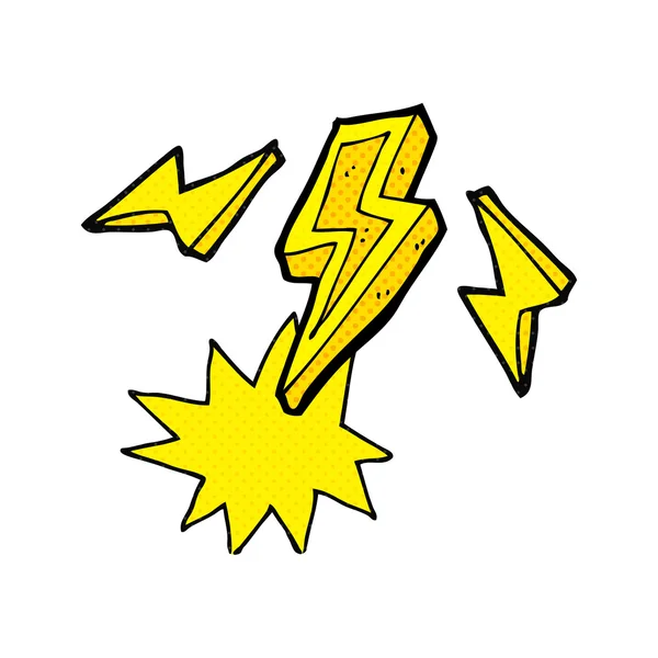 Cartoon lightning bolt doodle — Stock Vector