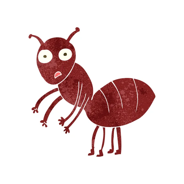 Retro kreslený mravenec — Stockový vektor
