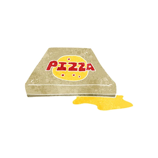 Pizza dessin animé rétro — Image vectorielle