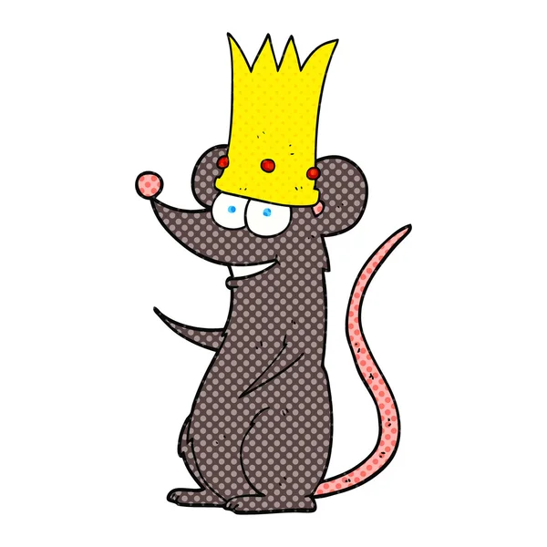 Rato rei dos desenhos animados — Vetor de Stock